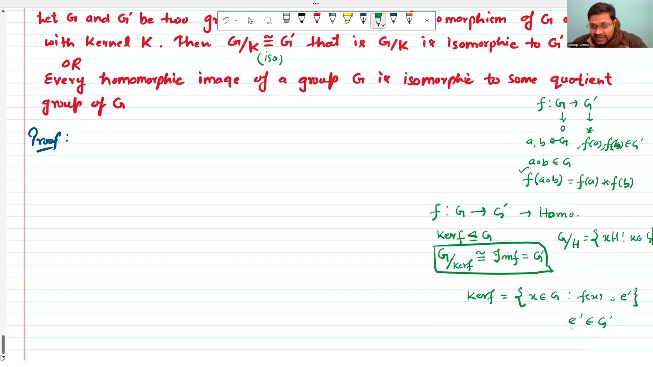 Fundamental theorem on Homomorphism of groups