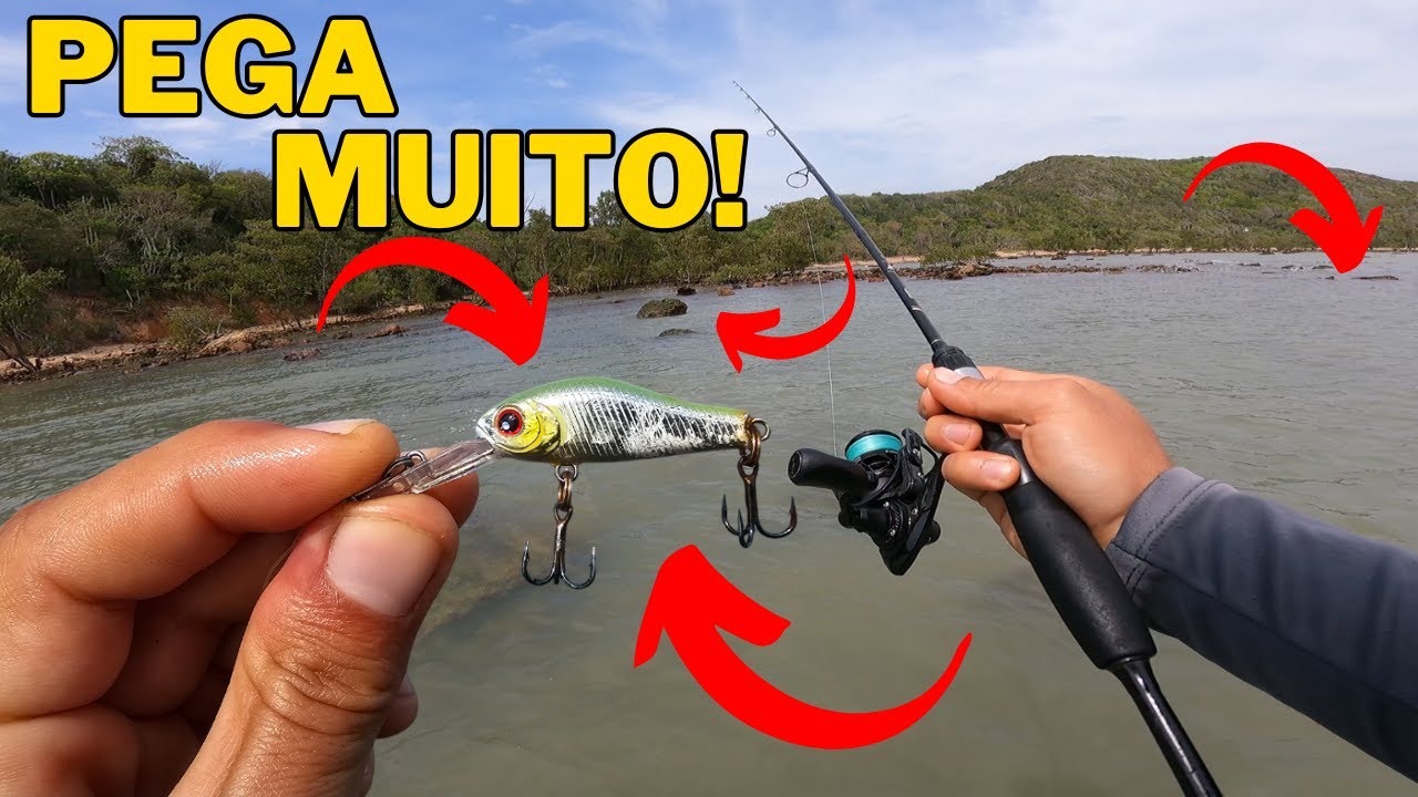 Pesca ULTRALIGHT com MICROISCAS no Mangue de Pedra, BUZIOS!