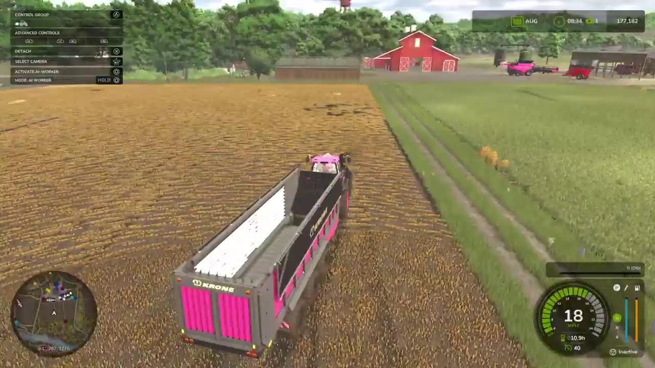 working on mom farm