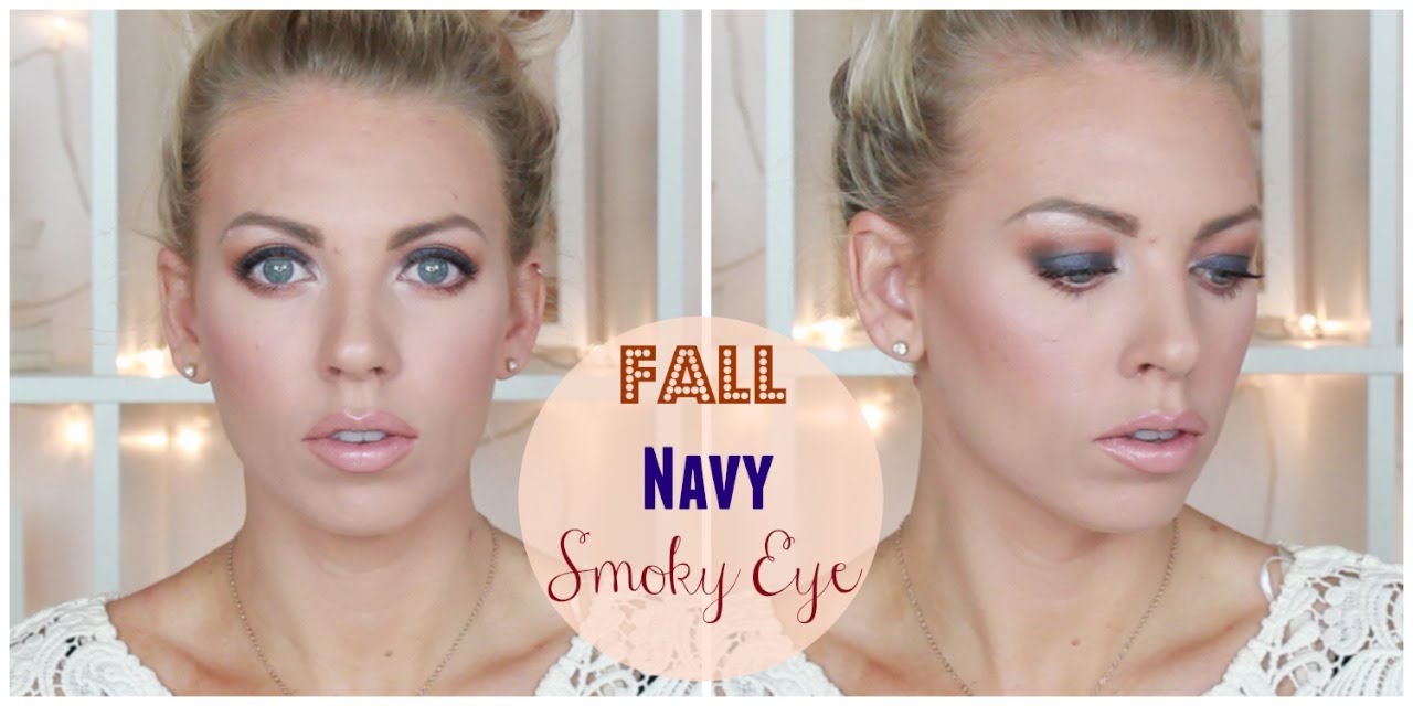 ♡ Fall Navy Smoky Eye ♡