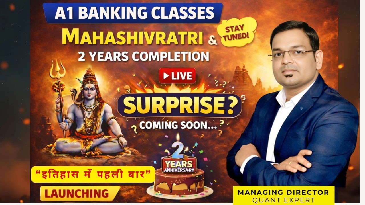 Mahashivratri Big Announcement  |2 Years of Trust ❤️ | इतिहास में पहली बार😱| A1 Banking Classes LIVE