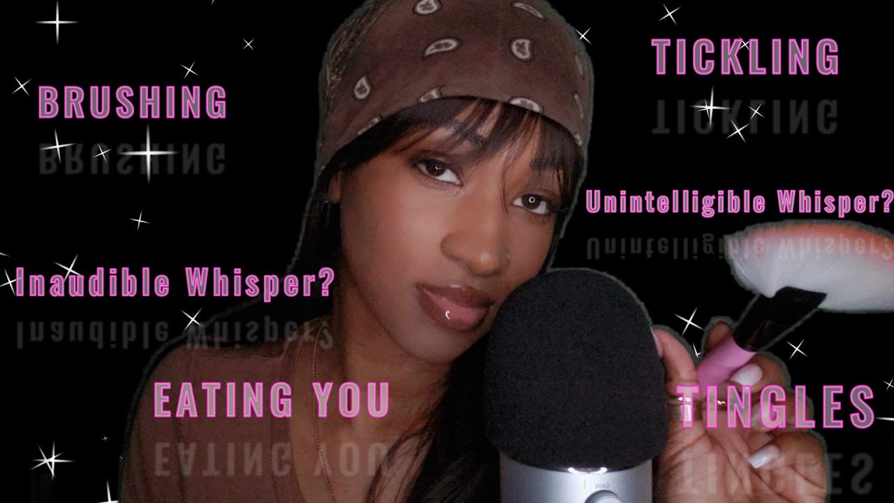 ASMR FOR SLEEP (Inaudible Whisper? Unintelligible Whisper? Tickling, Eating You, Brushing Lens)