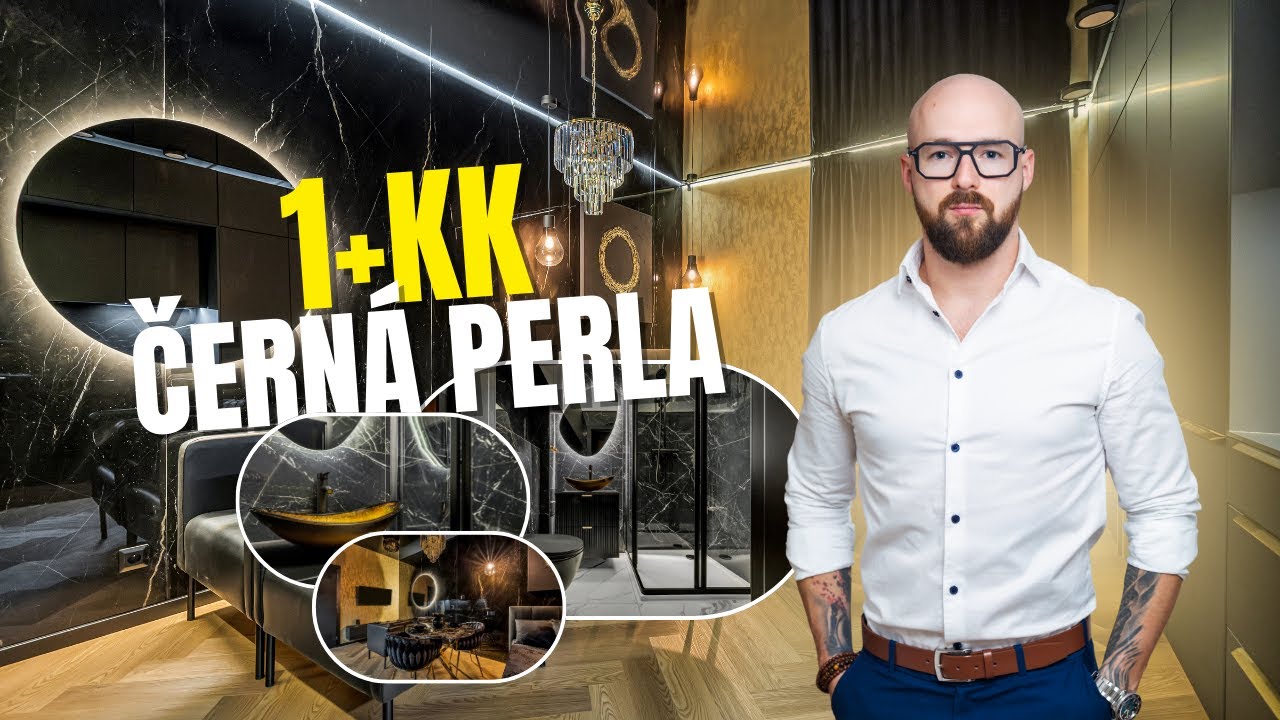🖤 ČERN&Aacute; PERLA &ndash; nejv&iacute;c sexy 1+kk na Vinohradech | Luxusn&iacute; byt po kompletn&iacute; rekonstrukci