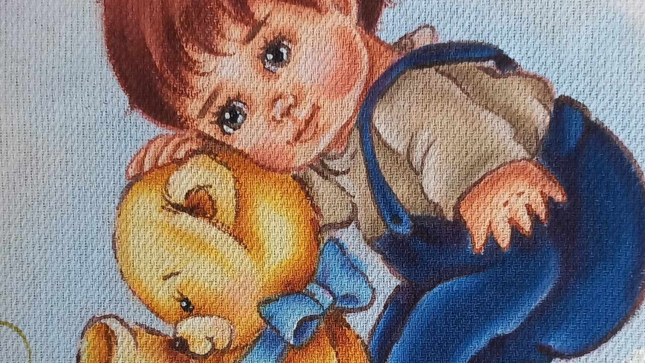 Pintura completa fralda bebê PARTE 1