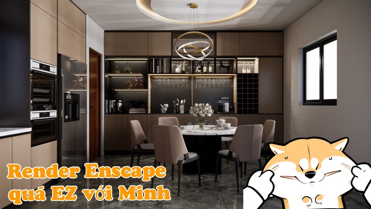CHƯA ĐẦY 5 PHÚT RENDER NỘI THẤT TRONG ENSCAPE ??? HỌC ENSCAPE CÙNG MINH | BUỔI 5 RENDER NỘI THẤT