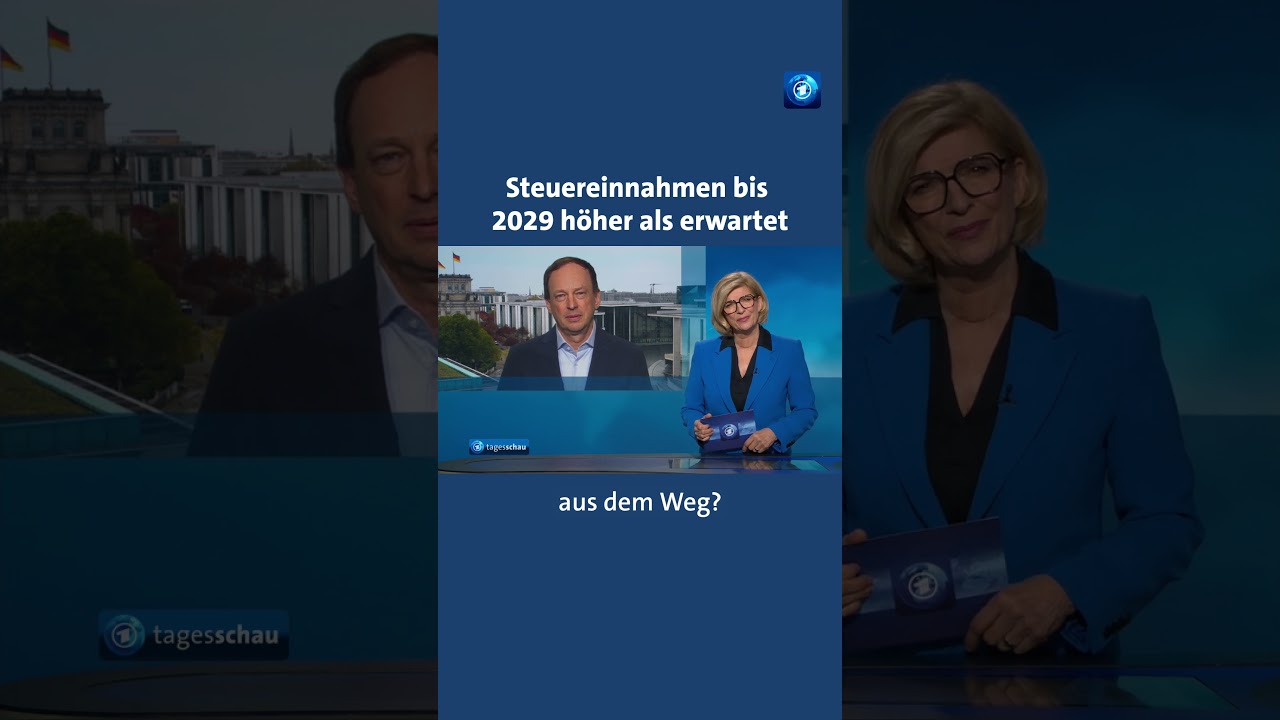 Steuereinnahmen bis 2029 h&ouml;her als erwartet #nachrichten #tagesschau #steuern