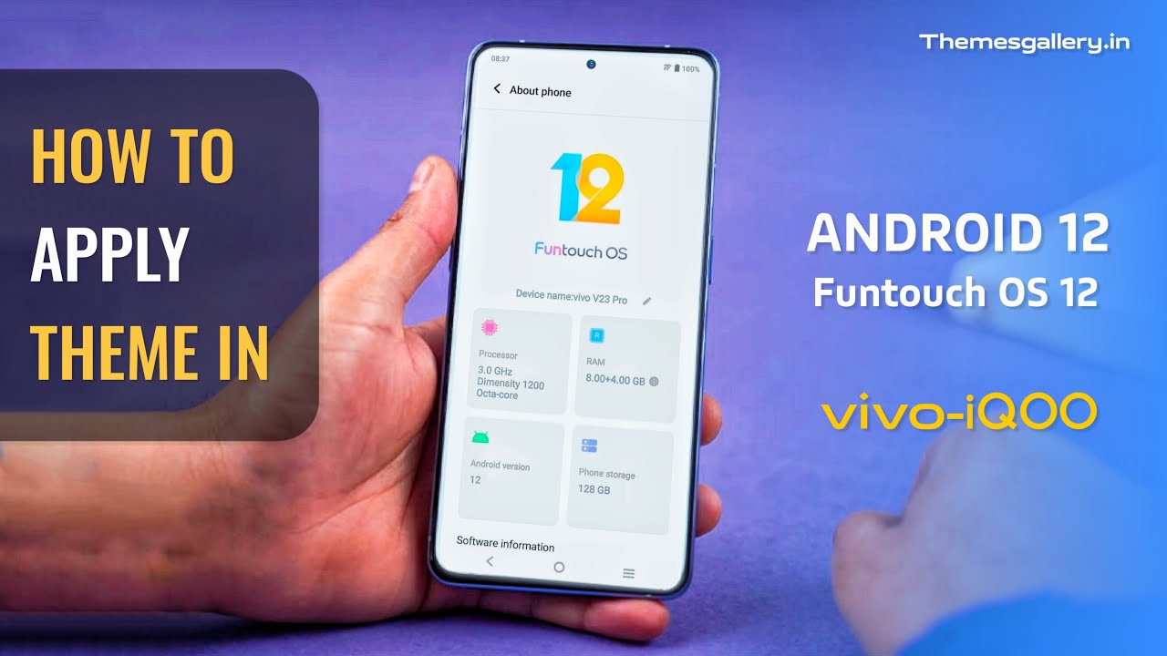 How to Change theme in Funtouch OS 12 devices | Change theme after android 12 in vivo -iQOO