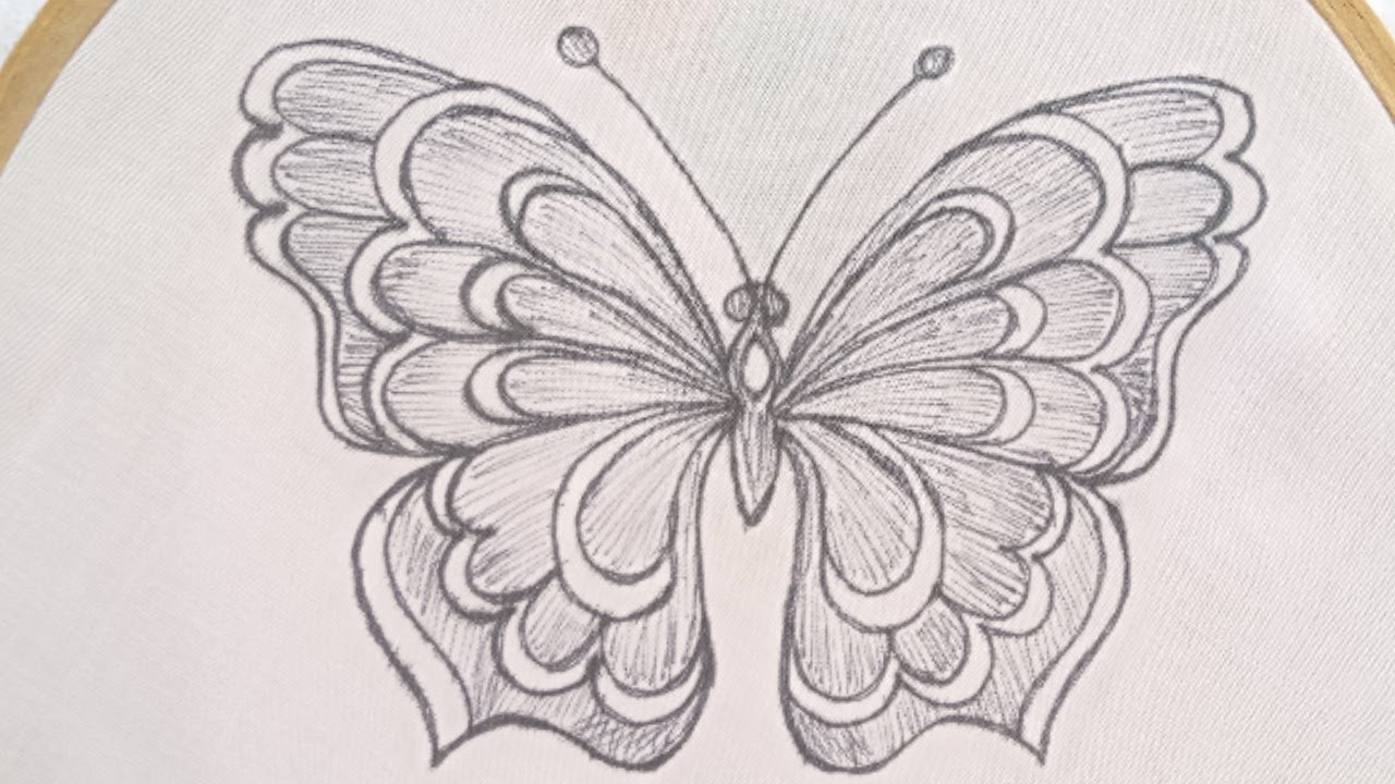 Very Beautiful & Easy Butterfly 🦋🦋hand embroidery design_3d butterfly embroidery tutorial