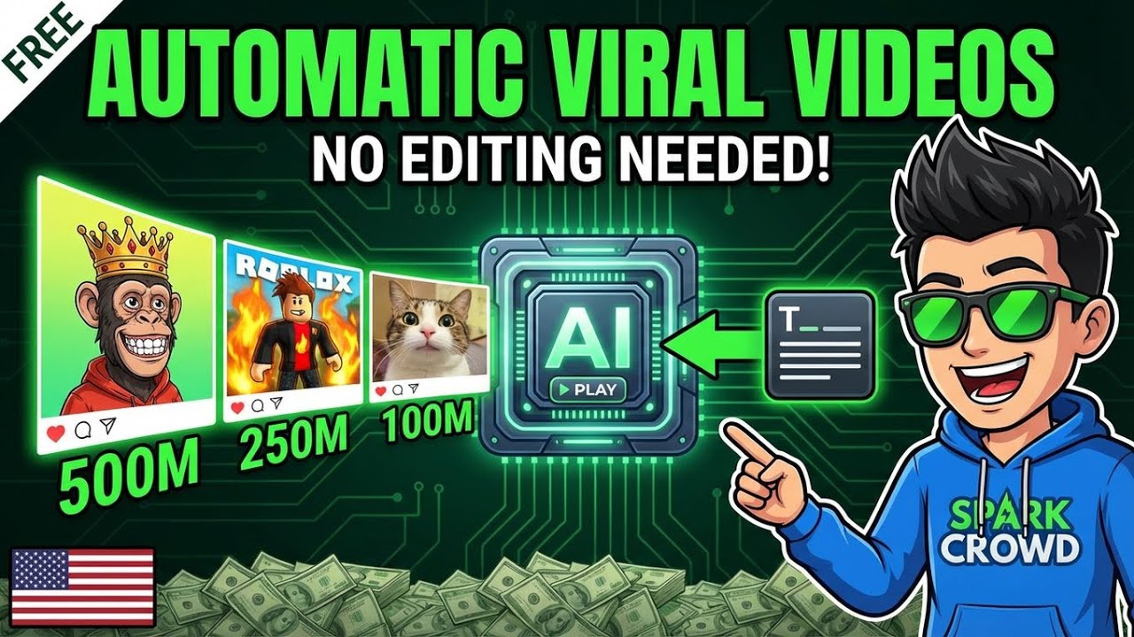 New AI Tool Creates Viral Videos Automatically (No Editing)