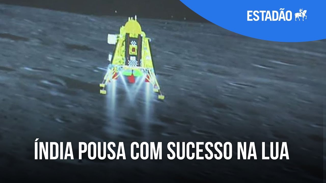 Índia pousa com sucesso na Lua,  missão vai explorar lado escuro do satélite natural da Terra