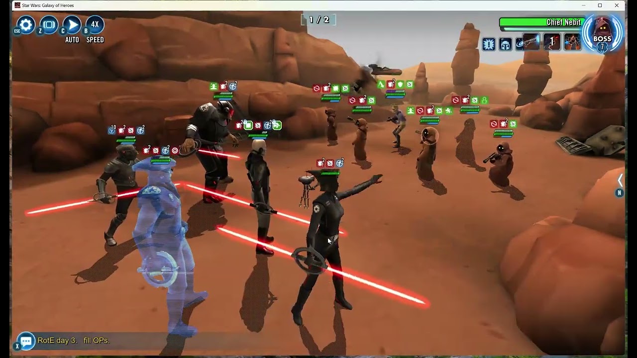 SWGOH RotE Reva run with omi Marrok
