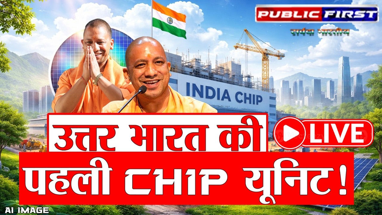 भारत की पहली सेमीकंडक्टर यूनिट “INDIA CHIP” का शिलान्यास | CM योगी | Public First News