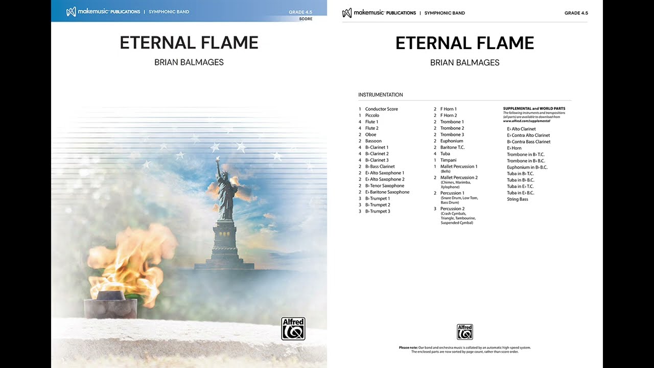 Eternal Flame, by Brian Balmages  – Score & Sound