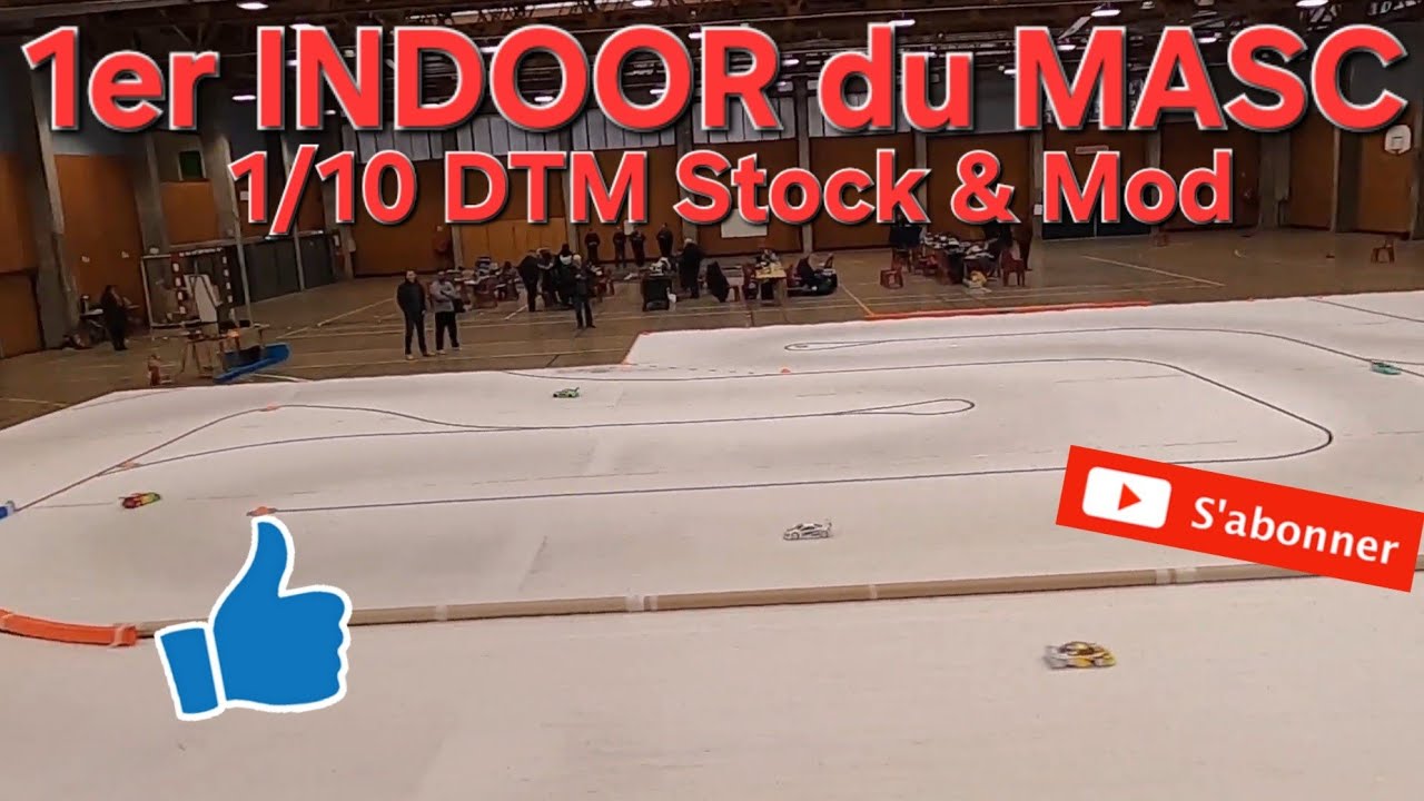 1er roulage indoor du MASC découverte de la piste en DTM 13.5 stock
