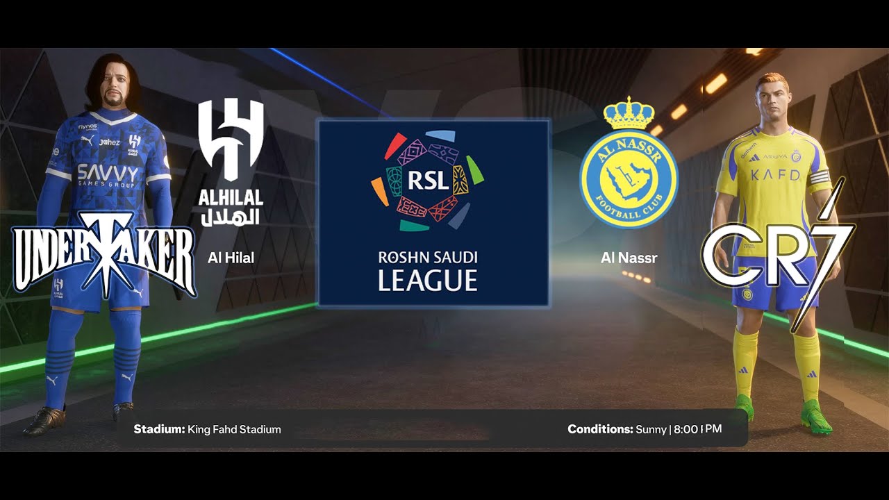 Undertaker vs Ronaldo in Saudia FC 25 النصر ضد الهلال | أندرتيكر ضد رونالدو | All Stars Messi Mbappe