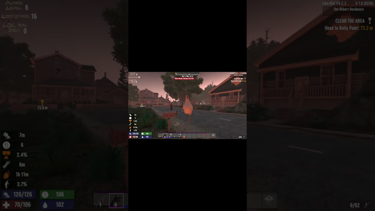 Giant Murder Chicken Killed Me I Have Panicked !!!! 7 DAYS TO DIE