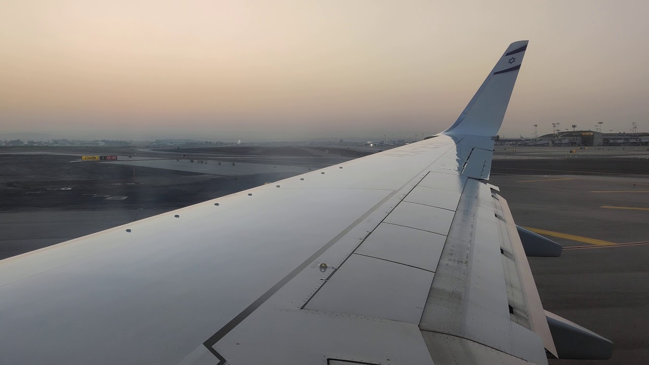 EL AL Boeing 737-9 takeoff from tlv to berlin אלעל in 4k