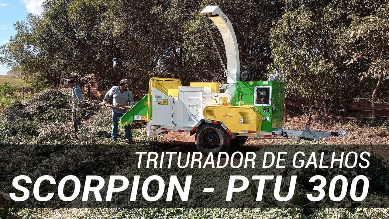 Triturador de Galhos / Picador de troncos - SCORPION PTU 300