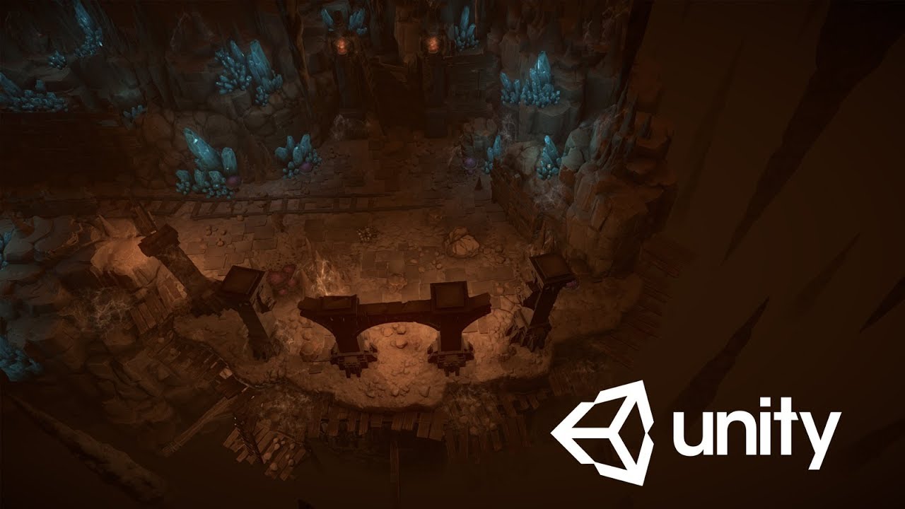 [Unity] Top-dawn environment «Haunted Mines»