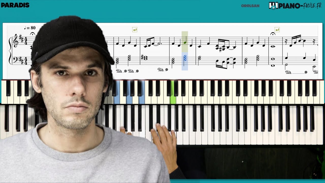 Paradis - Orelsan - Cover piano + partition [TUTO PIANO]