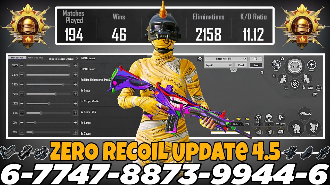 NEW UPDATE 4.5 CODE 🔥 PUBG MOBILE/BGMI SENSITIVITY SETTINGS 2026 | BEST SCOPE SENSITIVITY SETTINGS✅