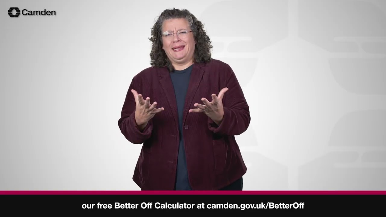 British Sign Language (BSL) video about cost of living support in Camden