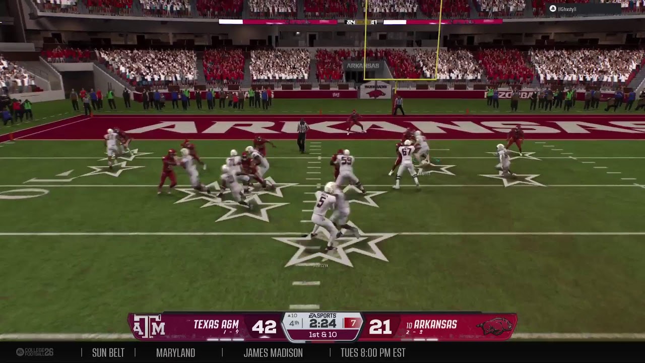Texas AM vs Arkansas ghost