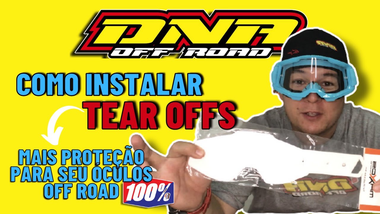COMO INSTALAR TEAR OFF 100% / SATANDARD LAMINADO/ COMO COLOCAR TEAR OFF NO ÓCULOS OFF ROAD da 100%