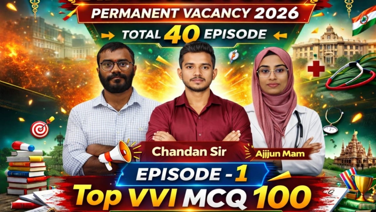 Permanent Vacancy 2026 🔥 Episode-2 | Top 100 VVI MCQ  | Bihar ANM | Live Concept + MCQ Class