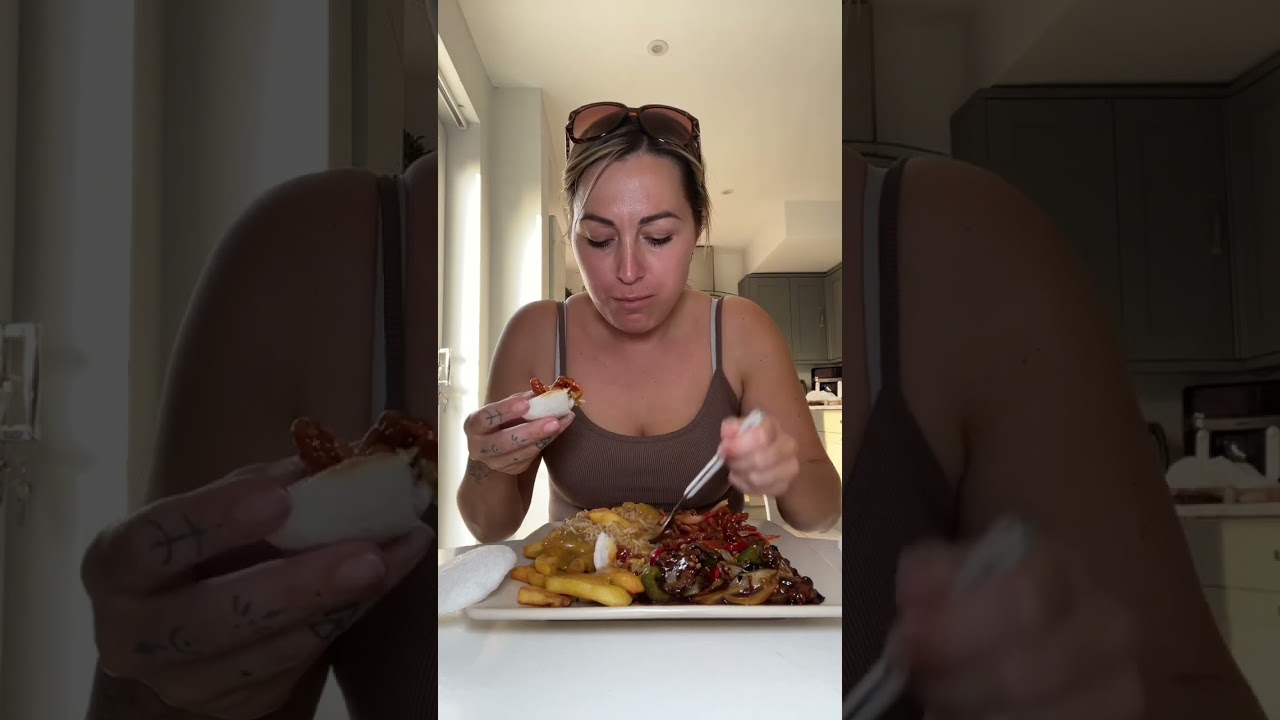 Plate up and eat a Chinese with me!! Yum 😋