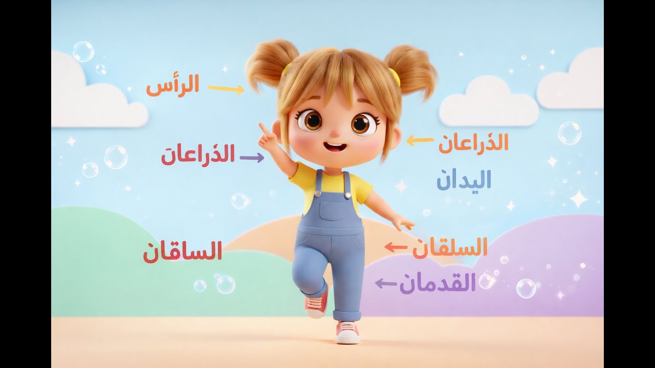 👉 تعليم أجزاء الجسم للأطفال 👶🎨 | فيديو تعليمي ممتع