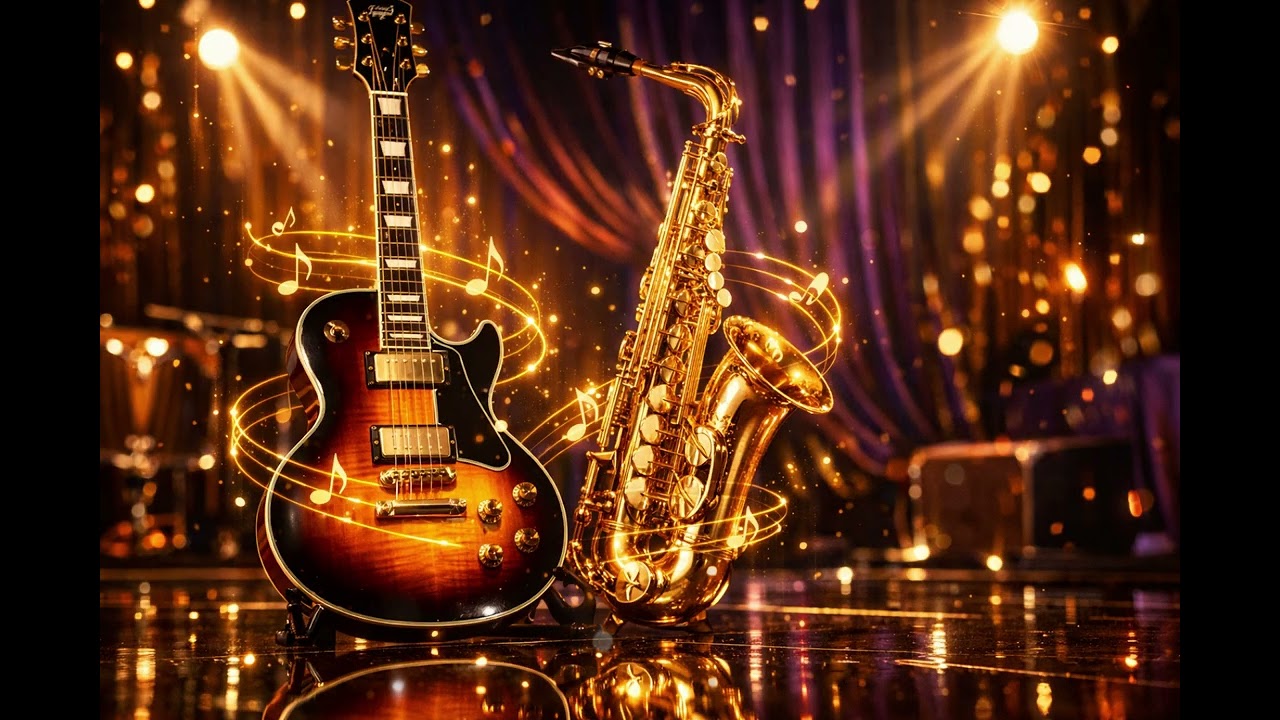 Красивый блюз рок. Beautiful blues rock. #guitar #saxophone #music