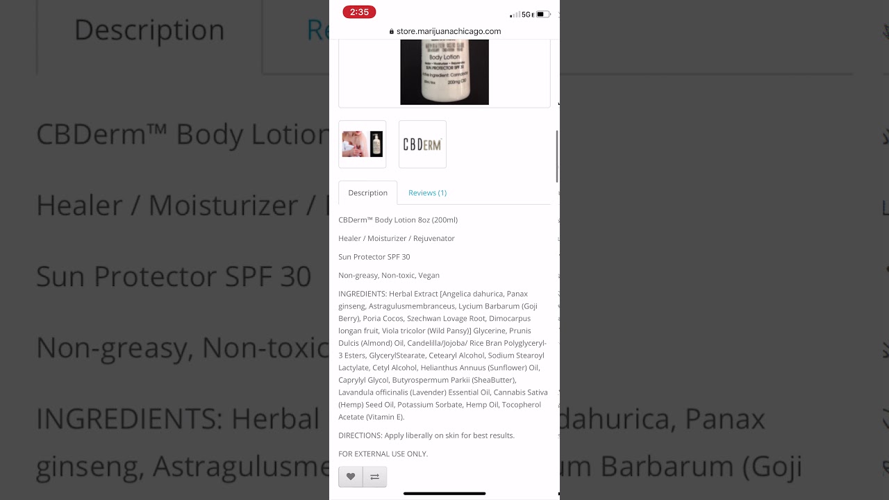 CBDerm Body Lotion Product Review by www.MarijuanaBusiness.com 