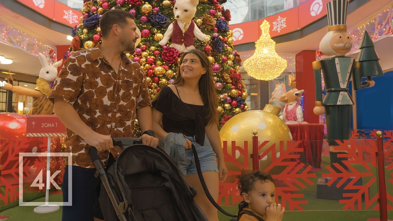 Caminando por Parque Arauco en Navidad 🎄✨ | Recorrido Relajante en 4K por Santiago de Chile 🇨🇱