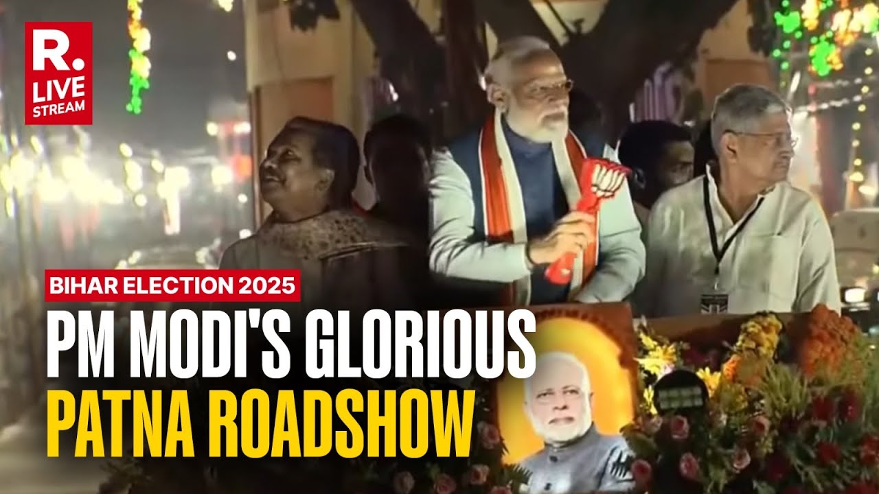 LIVE: PM Modi Receives Grand Welcome During a Massive Roadshow in Patna | Bihar Polls 2025