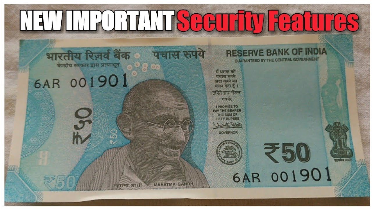 New Rs 50 Indian Currency - Security Features