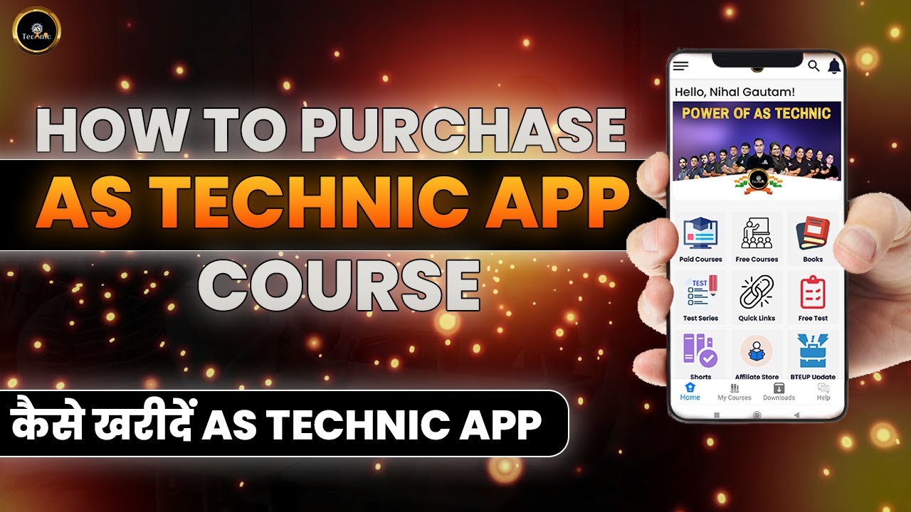 HOW TO PURCHASE COURSE ON AS TECHNIC APP | App कैसे चलाये  #astechnic