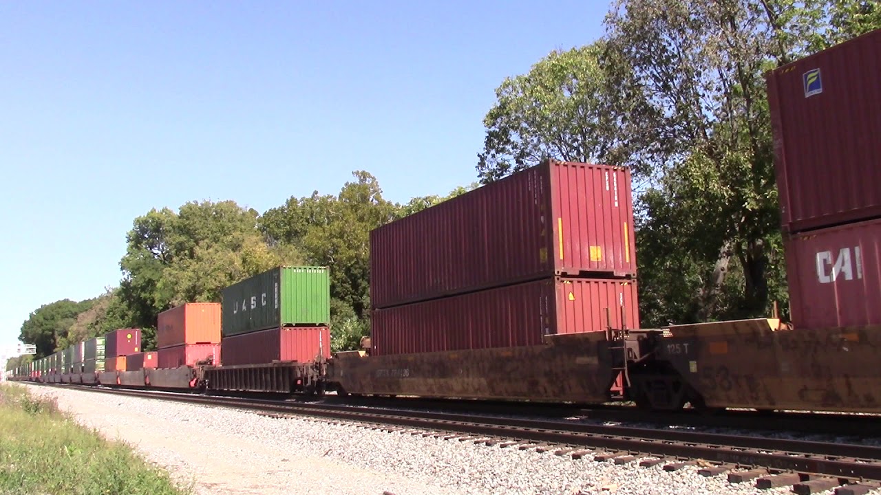 NORFOLK SOUTHERN GE ES40DC GEVO Southbound Intermodal Container Train