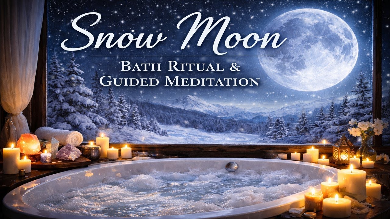 Snow Moon Bath Ritual & Guided Meditation: Subconscious Sorcery Training Your Nervous System to Rest