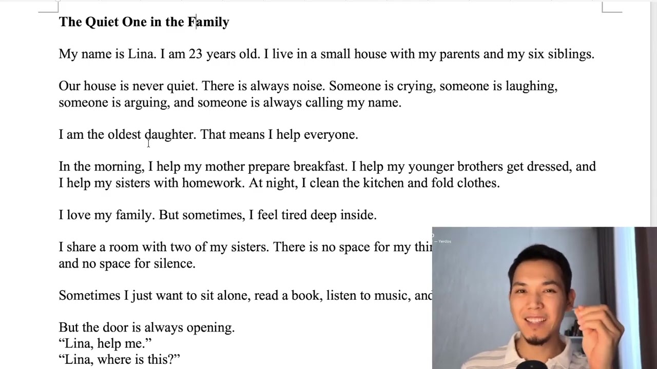 The quiet one in the family (Үйдің тұңғышы Лина)