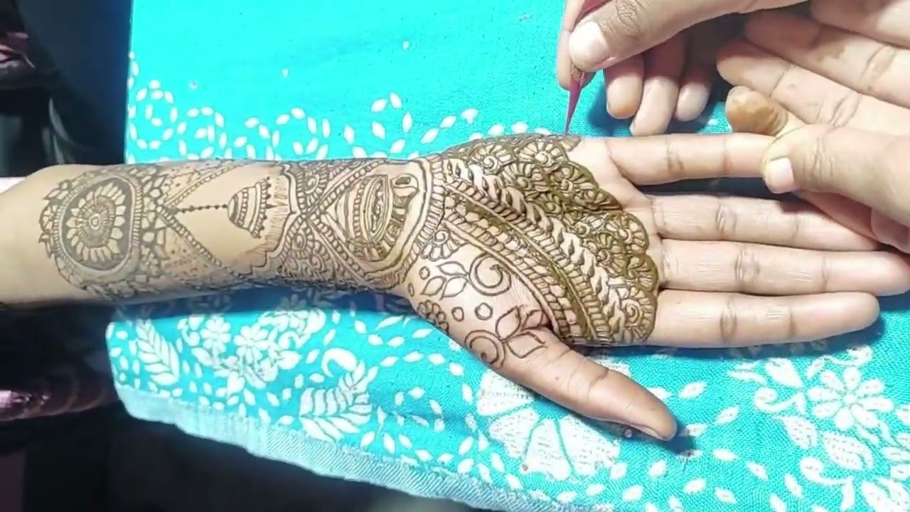 Very Beautiful Semi Bridal Mehndi Mesign || Latest Indian Mehndi Design || Bridal Mehndi design❤‍🔥☺💕