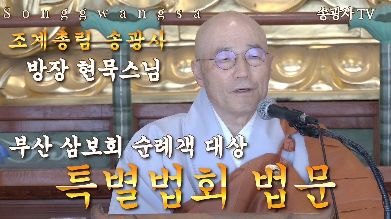 송광사 방장 현묵 스님 특별 법회 법문 - 부산삼보회 순례객 대상 26.2.22