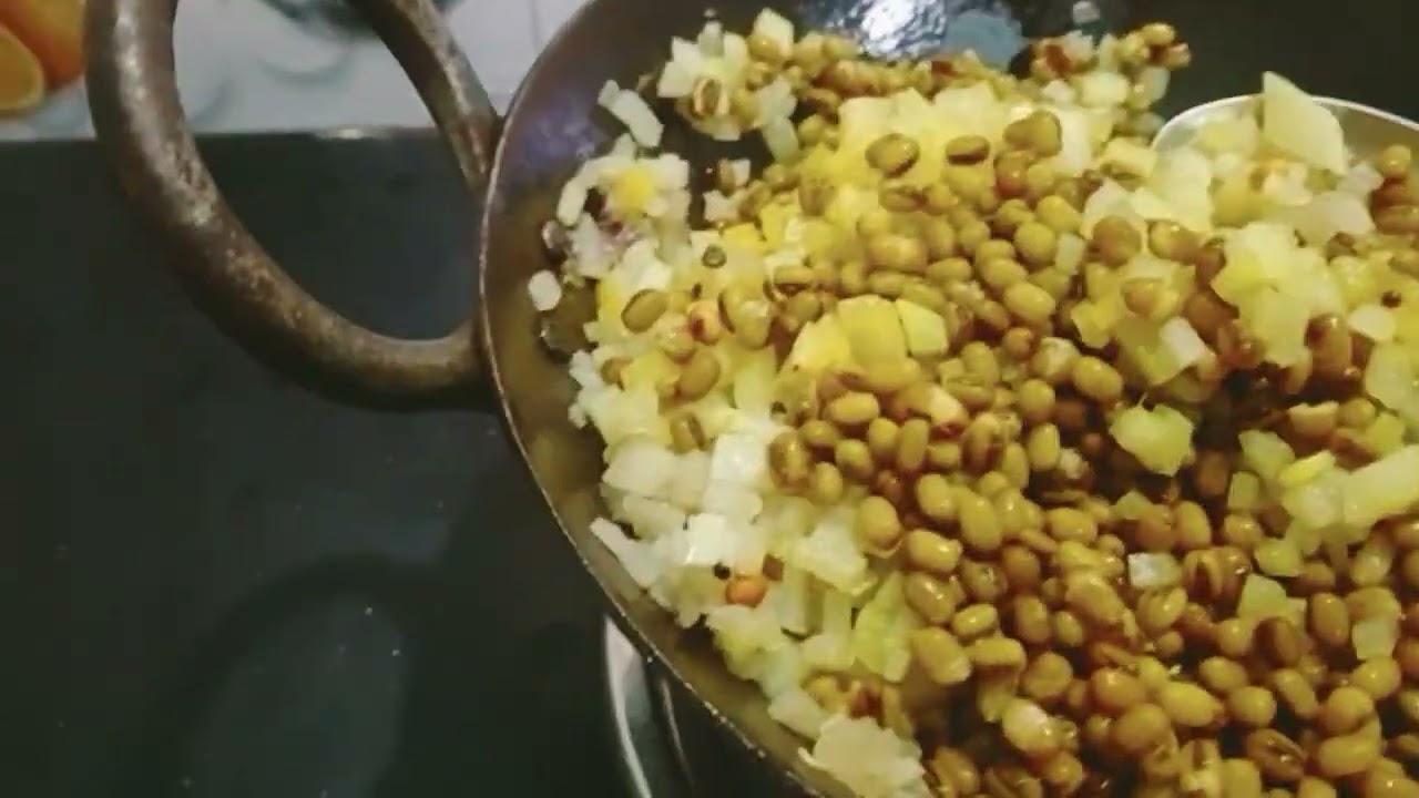 വാഴ പിണ്ടി പയർ തോരൻ .