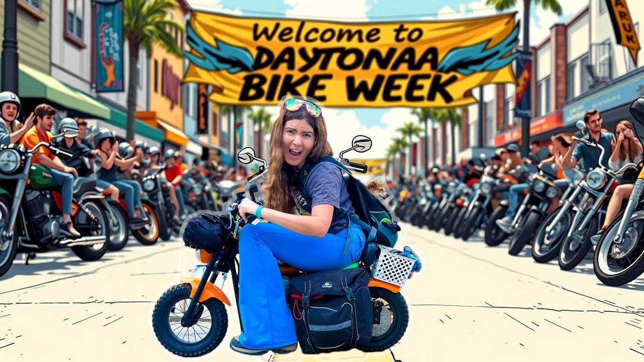 CRASHING DAYTONA BIKE WEEK ON A TOY MOTORCYCLE 🏍
