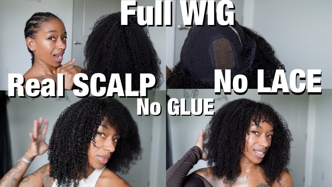 Quick & natural wig install with bangs, No GEL, No GLUE Ft. HerGivenHair