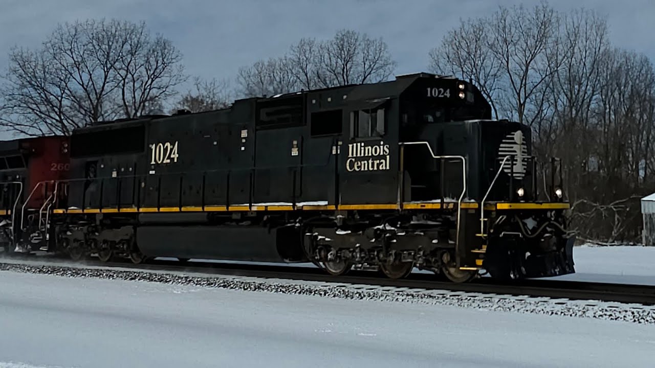 Canadian national eastbound Q116 IC 1024+2608 Bancroft Michigan January 26 2026