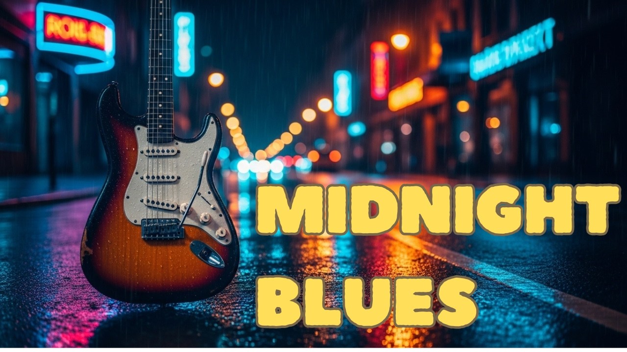 Midnight Blues – 1 Hour Dark Rainy Night Guitar