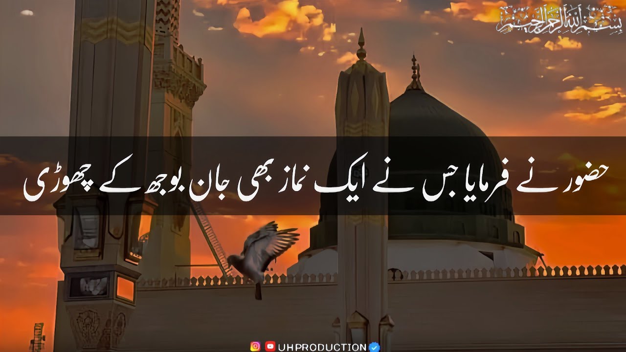 HUZOORﷺ Ne Farmaya Jis Ne Ek Namaz Chori💔 | New Islamic Whatsapp Status Peer Ajmal Raza Qadri