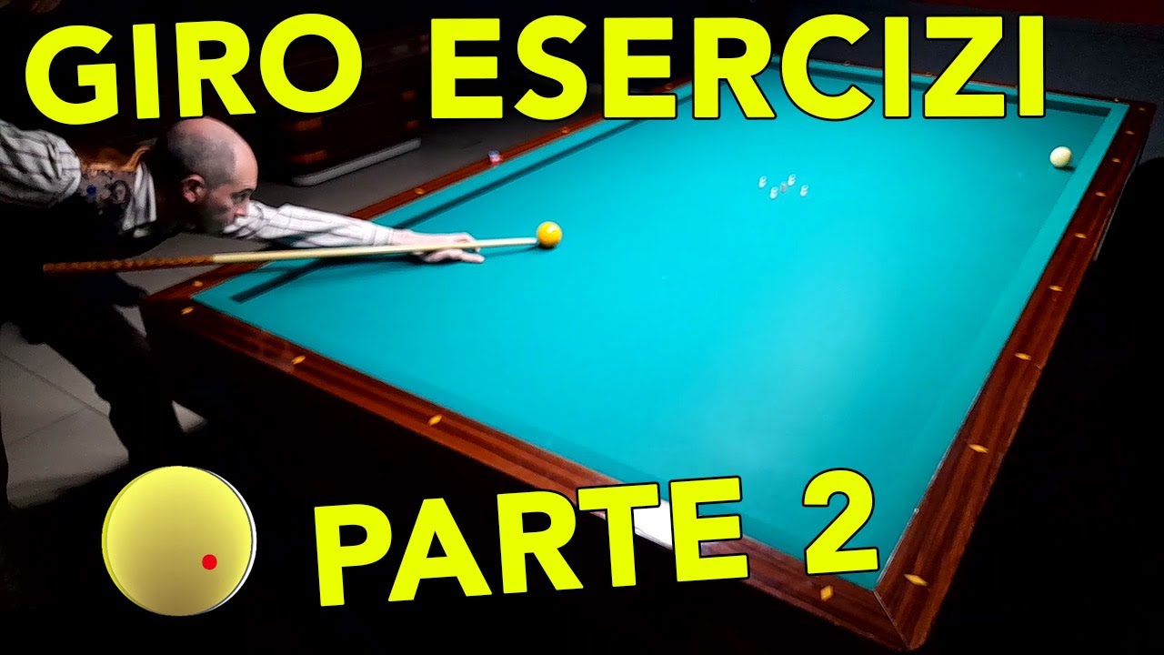 Giro o 3 sponde di prima esercizi per il biliardo parte 2 (lezioni di biliardo 11)