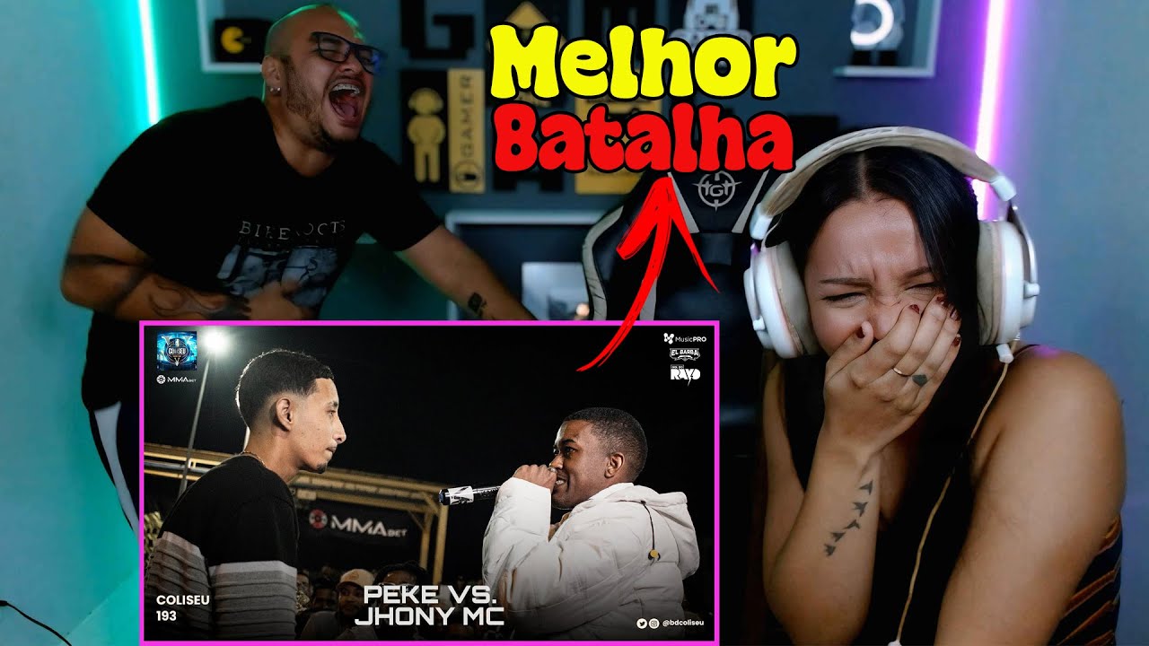 REAGINDO A  JHONY MC X PEKE - ( CRIAS DO TANK 😂🔥) BATALHA DO COLISEU 